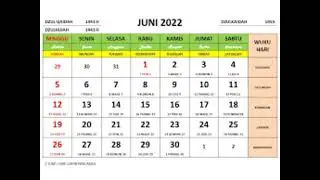 kalender bulan juni 2022
