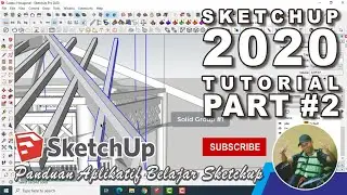 Sketchup 2020 Tutorials | Modeling Hexagon Gazebo [Part 2]