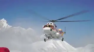 Flight from Khan-Tengri Peak to Karkyra view from bird flight.
