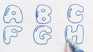 Practice on writing balloon English alphabet | Make creative letters from A  to Z in an easy way
