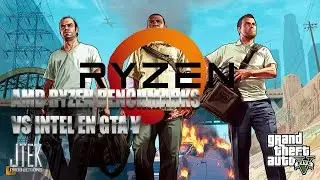 Prueba de rendimiento de AMD Ryzen en GTA V contra intel I7 7700K a 5GHz
