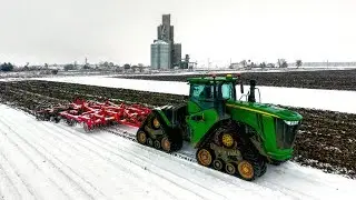 JohnDeere 9RX Ripping Ground w/ Dominator | Snow Tillage