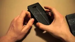 Черный кожаный чехол книжка для Nokia Lumia 820