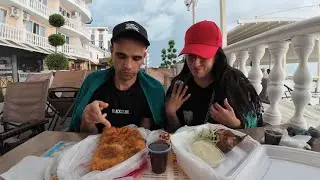 МУКБАНГ ПЕРЕПЕЛКА НА УГЛЯХ / ЧЕБУРЕКИ / РАХАТ - ЛУКУМ /  EATING MUKBANG ASMR / ЛАЗАРЕВСКОЕ. СОЧИ