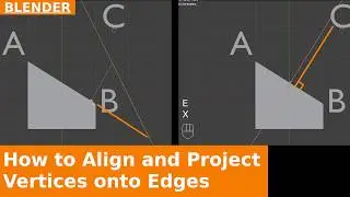How to Align and Project Vertices onto Edges in Blender | Tutorial