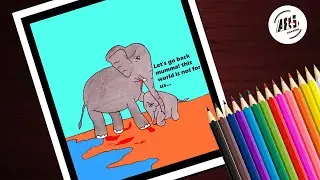 Drawing of elephant died in kerala 2020 ☹ | Ars Drawing