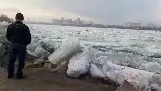 Ледоход на реке Иртыш, Семей