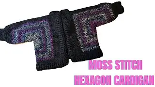 Part 1: Crochet Moss Stitch Beginner Tutorial for Hexagon Cardigan