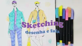 Desenhando Homens e testando Caneta Brush da FABER CASTELL | Desenha e Fala