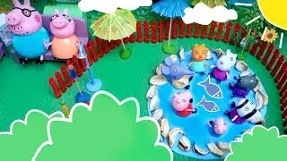 Familia Peppa Pig  🐽 en el lago 🏖☀