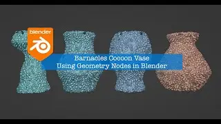 LIVENODING Barnacles Cocoon Vase Using Geometry Nodes