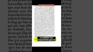 Histoire des origines des "races" selon François Bernier