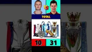 Haaland Vs Lewandowski All Trophies & Awards 🏆