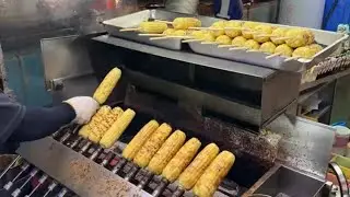 Best Grilled Corn in the Night Market - Taiwanese Street Food