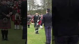 Massed Pipe Bands playing Battle of the Somme on the march at Alness in Scotland 2023 #shorts