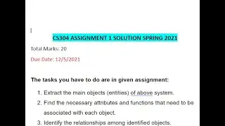 CS304 Assignment no 1 solution Spring 2021