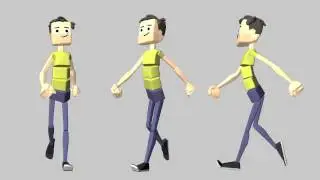 Double Bounce Walk Cycle Test Animation