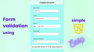 Form Validation using Simple JavaScript | Easy Steps to validate Forms | HTML, CSS & JS | Web Dev