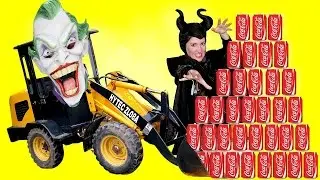 CRAZY COCA COLA CHALLENGE! w/ Spiderman Joker & Hulk Toys Kids Video Coke Funny Movie in Real Life