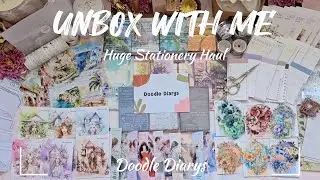 ASMR Unboxing I Huge Stationery Haul ft @doodlediarys