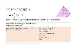 Surface Area of Pyramids and Cones