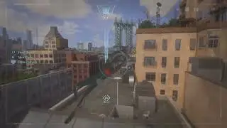 Taking photo of Brooklyn bridge spiderman 2.