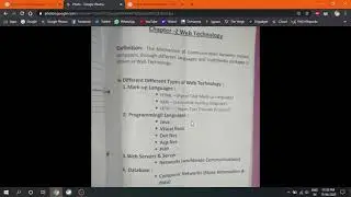 Web Technology Basics Revision Tutorial