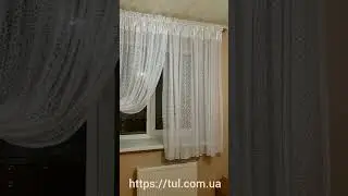 Тюль для кухни гипюр. Белая тюль
