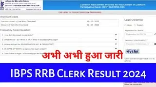 IBPS RRB Result 2024 |How To Check IBPS RRB Result 2024 ? IBPS RRB PO/Clerk Result 2024 Kaise Dekhe?