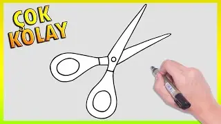 Makas Nasıl Çizilir ? | ÇOK KOLAY Makas Çizimi