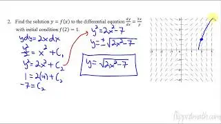 Calculus AB/BC – 7.7 Particular Solutions using Initial Conditions and Separation of Variables
