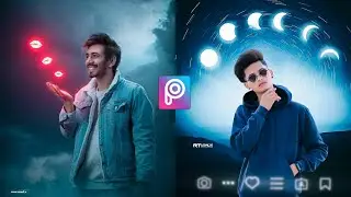 Viral Instagram Photos Edit | PicsArt Tutorial | 2021 Moon Blue Sky Effect | RTWORLD