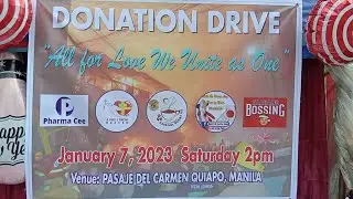 DONATION DRIVE FOR FIRE SURVIVORS in QUIAPO MANILA