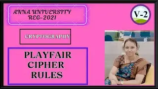 Playfair Cipher Rules (Anna University Question)|Playfair Cipher Problem in tamil|