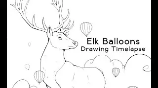 Elk Balloons timelapse (For school coloring contest)