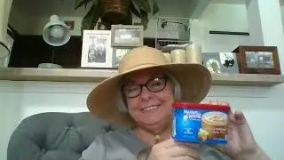 Sun Hat, And "Maxwell House" Vanilla Caramel Latte, Saturday, July 27, 2024, Port Huron MI.