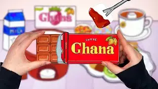 Eating chocolate fondue by candlelight 🍫 | Stop Motion Paper ASMR mukbang
