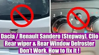 How to fix (repair) Dacia / Renault Sandero (Stepway), Clio, VW, BMW Rear Wiper & Window Defroster