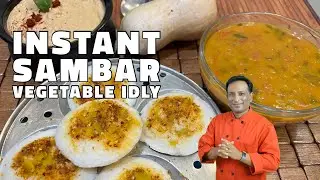 Fastest Sambar recipe - butternut squash Idly enjoy tasty healthy breakfast Instant Sambar￼ at home￼