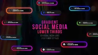 Gradient Social Media Lower Thirds - Free After Effect Template