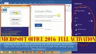 MicroSoft Office 2016 Full Installation How to Activate The office how to install new vidoe 2021