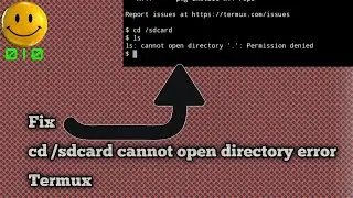 How to fix cd /sdcard cannot open directory  ஃpermission denied error || 
