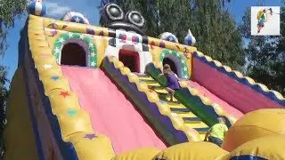 Inflatable Outdoor Playground Giant Inflatable Slides  Video for Kids Old Mcdonald song