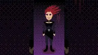 #🎸 #👾 #pixelart #metalqueen #gothicgirl #hobbyart