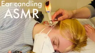 ASMR Ear Candling REAL in person (Unintentional ASMR)