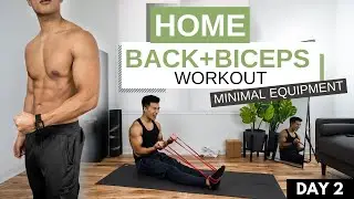 NO GYM BACK AND BICEPS WORKOUT / 2021 / 30 day challenge / Day 2 | Jeremy Sry