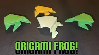 Easy and Fun Origami Tutorial😃: Learn How to Fold a Jumping Frog 🐸 in Just a Few Steps!✅️