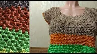 И снова квадрат! Кофточка с квадратной кокеткой
