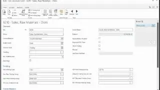 General Ledger Account Card Overview