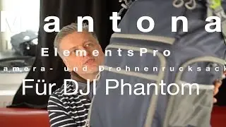 Mantona ElementsPro Kamera- und Drohnenrucksack dunkelblau/grün